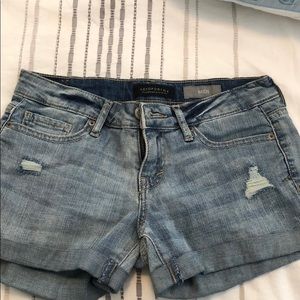 Distressed Denim Shorts
